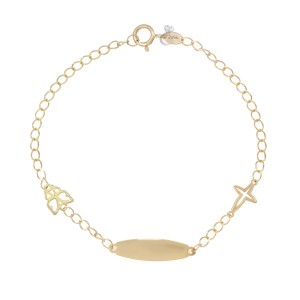 Παιδική ταυτότητα χρυσή 14K BR0230